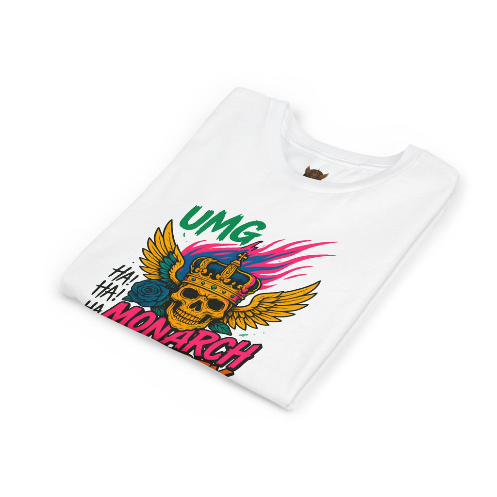 UMG Monarch Dynasty Crest Skull Graphic Oversized Tee - Unisex Youth Graphic Tee