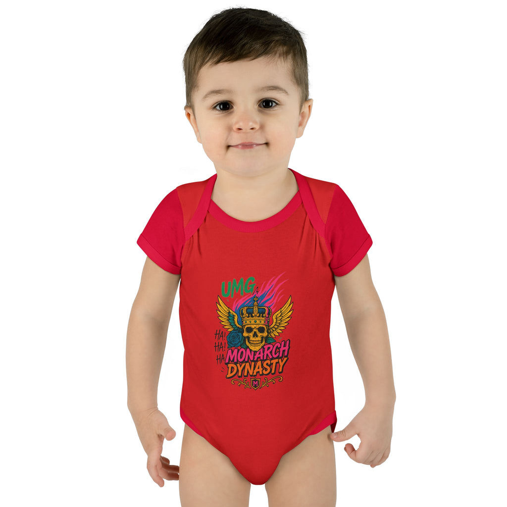 UMG Monarch Dynasty Crest Skull Graphic Oversized Tee - Unisex Infant Bodysuit