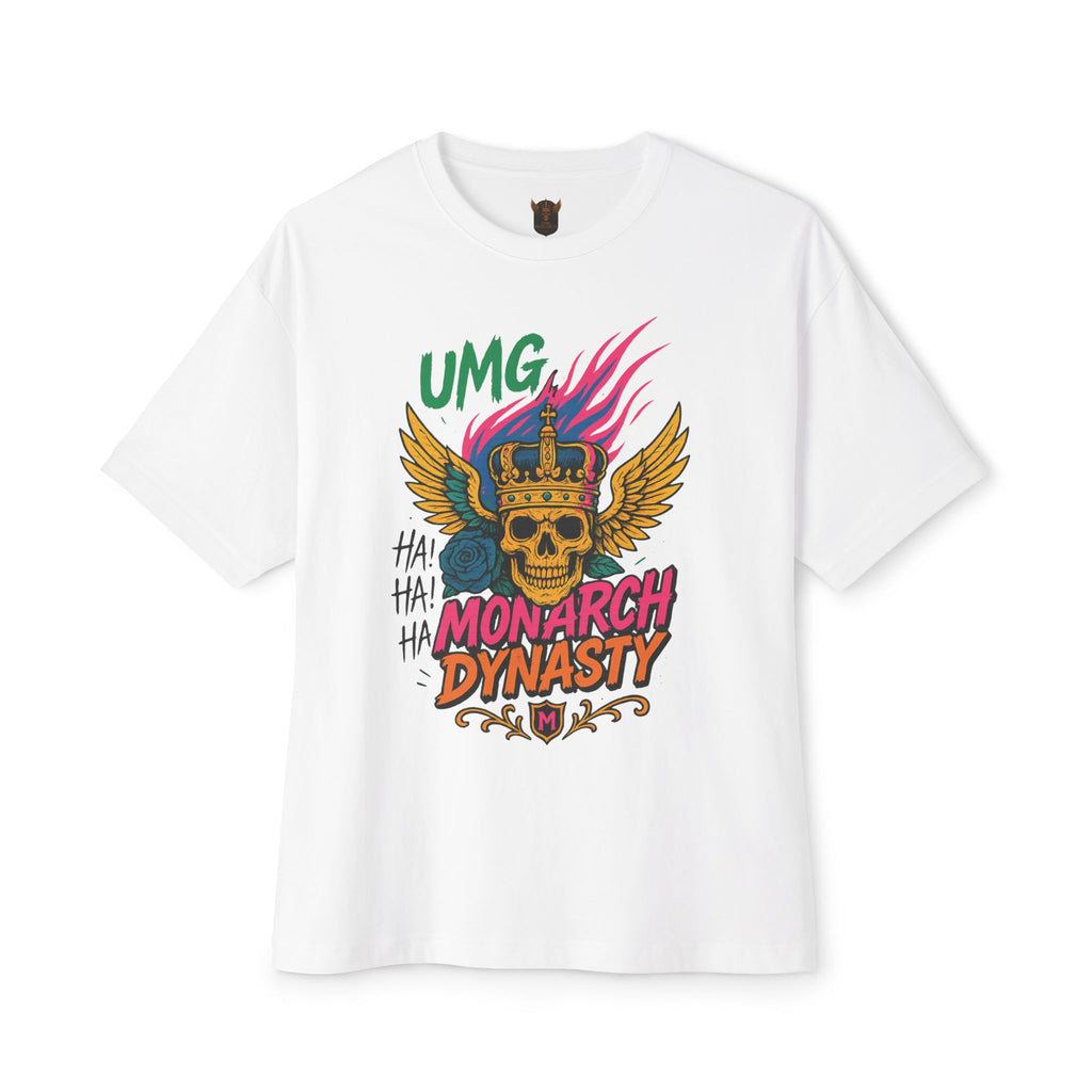 UMG Monarch Dynasty Crest Skull Graphic Oversized Tee - Unisex