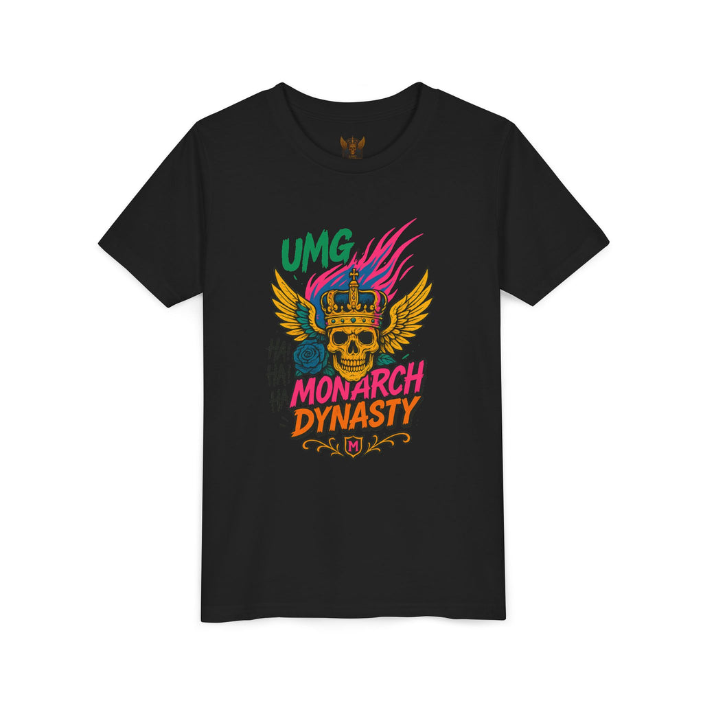 UMG Monarch Dynasty Crest Skull Graphic Oversized Tee - Unisex Youth Graphic Tee