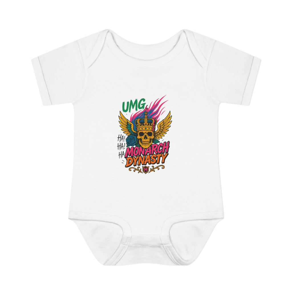 UMG Monarch Dynasty Crest Skull Graphic Oversized Tee - Unisex Infant Bodysuit